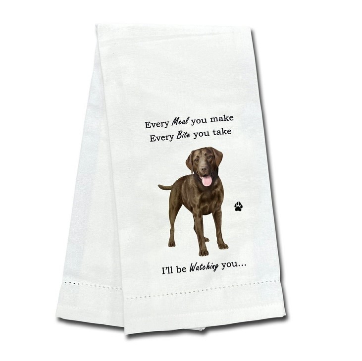 Raining Cats and Dogs | Labrador Chocolate, Kitchen Towel, I'll Be Watching You