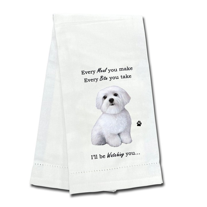 Raining Cats and Dogs | Maltese Kitchen Towel, I'll Be Watching You