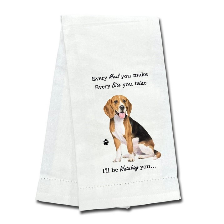 Raining Cats and Dogs | Beagle Kitchen Towel, I'll Be Watching You