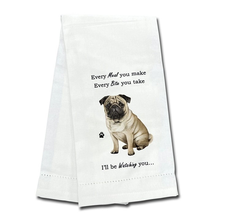 Raining Cats and Dogs | Pug Kitchen Towel, I'll Be Watching You