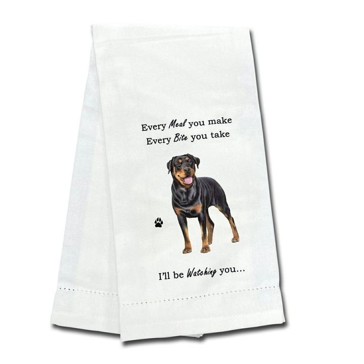 Raining Cats and Dogs | Rottweiler Kitchen Towel, I'll Be Watching You