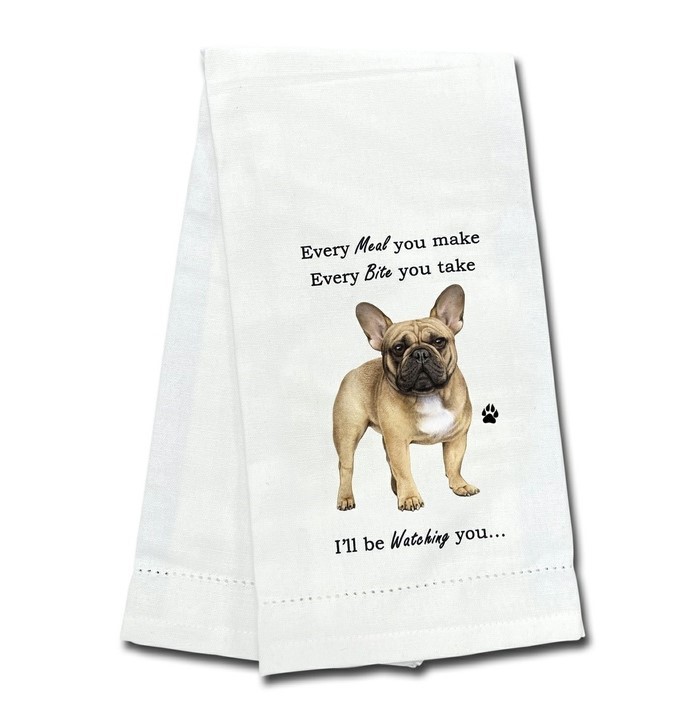 Raining Cats and Dogs | French Bulldog Kitchen Towel, I'll Be Watching You