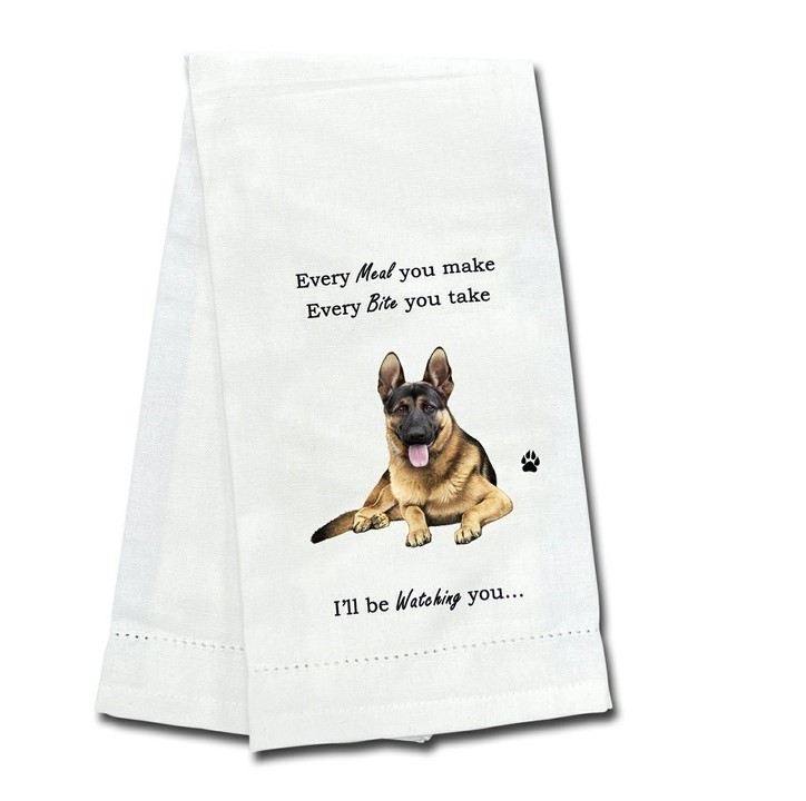 Raining Cats and Dogs | German Shepherd Kitchen Towel, I'll Be Watching You