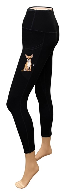 Raining Cats and Dogs |Chihuahua Yoga Leggings for Pet Lovers