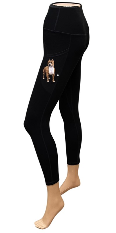 Raining Cats and Dogs |Pit Bull Terrier Yoga Leggings for Pet Lovers
