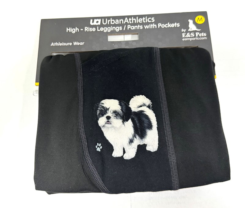 Raining Cats and Dogs |Shih Tzu-Black Yoga Leggings for Pet Lovers