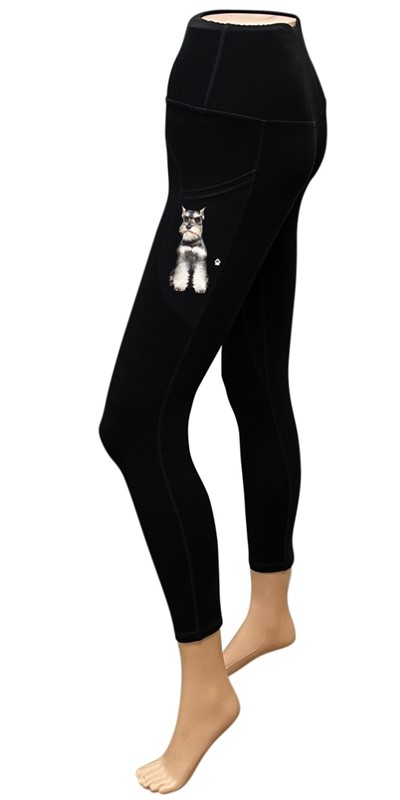 Raining Cats and Dogs |Schnauzer Yoga Leggings for Pet Lovers