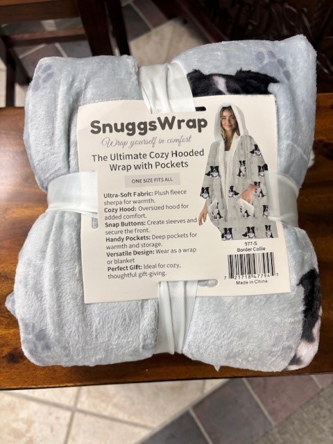 Raining Cats and Dogs | Border Collie Snuggs Blanket Hoodie