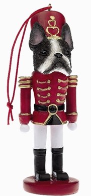 Raining Cats and Dogs | Boston Terrier Nutcracker Dog Christmas Ornament