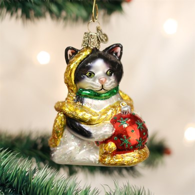 Raining Cats and Dogs | Holiday Cat Old World Christmas Ornament