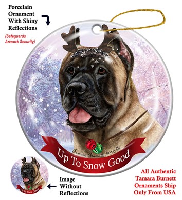 Raining Cats and Dogs |Cane Corso Up to Snow Good Christmas Ornament