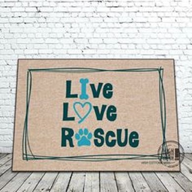 Raining Cats and Dogs | Live Love Rescue Pet Door Mat