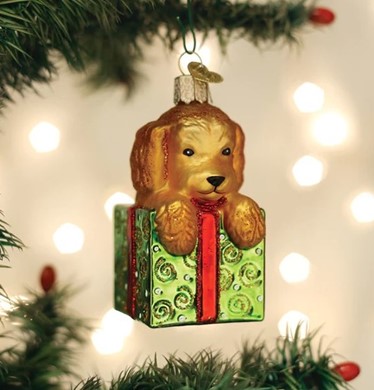 Raining Cats and Dogs | Doodle Old World Christmas Dog Ornament