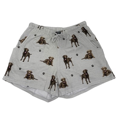 Raining Cats and Dogs | Chocolate Labrador Women's Lounge Shorts