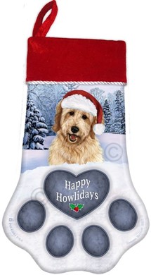 Raining Cats and Dogs |Goldendoodle Christmas Stocking