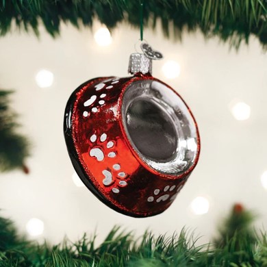 Raining Cats and Dogs |Dog Bowl Christmas Ornament by Old World Christmas