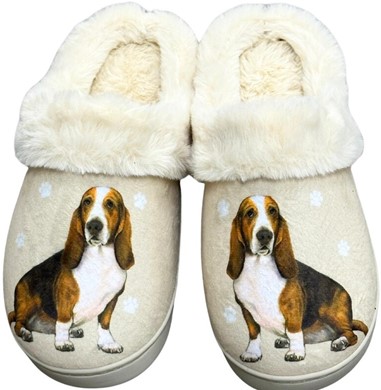 Raining Cats and Dogs | Basset Hound Snuggs Hard Sole Slippers