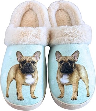 Raining Cats and Dogs | French Bulldog Snuggs Hard Sole Slippers