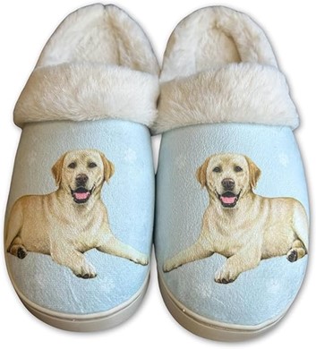 Raining Cats and Dogs | Labrador Retriever Yellow Snuggs Hard Sole Slippers