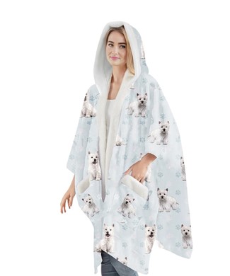 Raining Cats and Dogs | West Highland Terrier Snuggs Blanket Hoodie