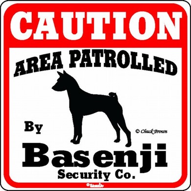 Basenji Caution Sign, the Perfect Dog Warning Sign
