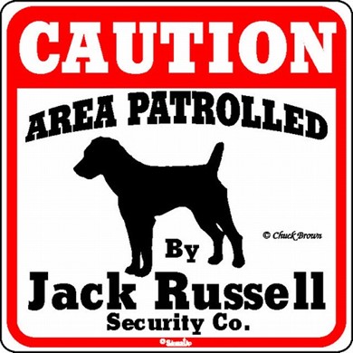 Jack Russell Caution Sign, the Perfect Dog Warning Sign