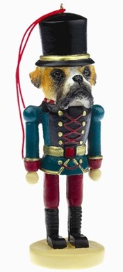 Boxer Uncropped Nutcracker Christmas Ornament