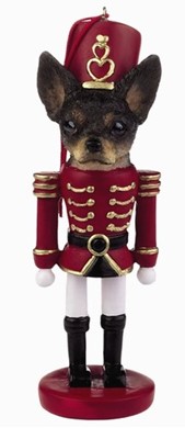 Chihuahua Black and White Nutcracker Christmas Ornament