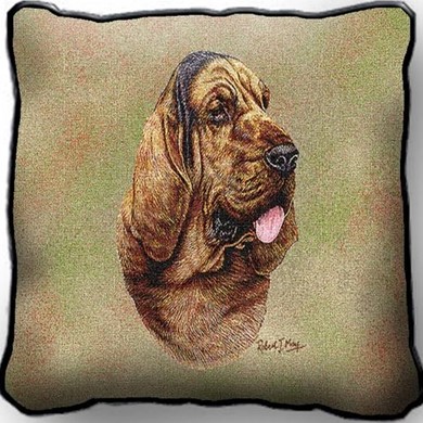 Bloodhound Tapestry Pillow Cover, Made in the USA