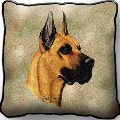 Great Dane Tapestry Pillow Cover, Made in the USA