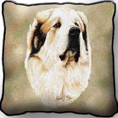 Great Pyrenees Tapestry Pillow Cover, Made in the USA