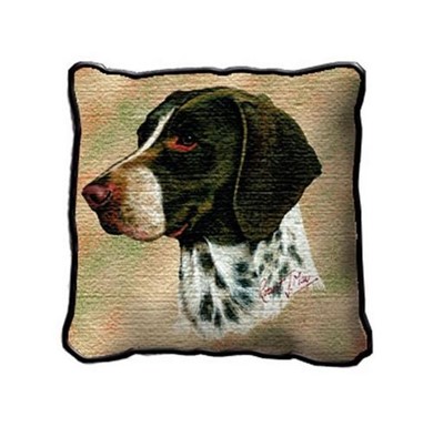 German Shorthaired Pointer Tapestry Pillow Cover, Made in the USA