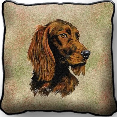 Irish Setter Tapestry Pillow Cover, Made in the USA