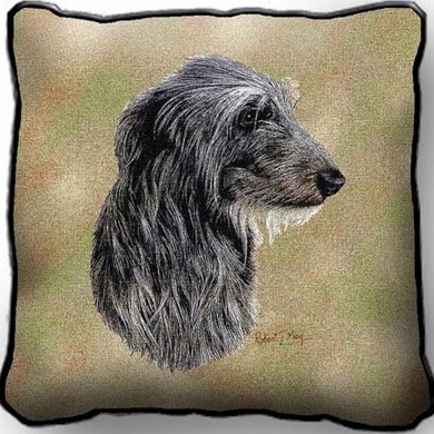 Scottish Deerhound Tapestry Pillow, made in the USA