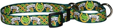 Lucky Dog Martingale Collar, an Irish Theme Collar