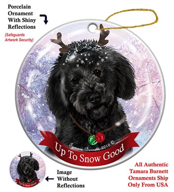 Labradoodle  Up To Snow Good Christmas Ornament- click for more breed colors