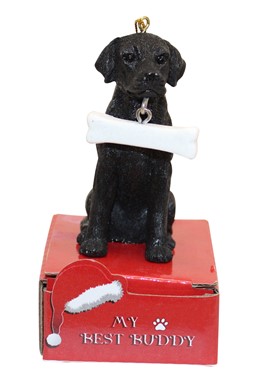Labrador Black My Best Buddy Dog Breed Christmas Ornament