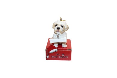 Shih Tzu Tan My Best Buddy Christmas Ornament