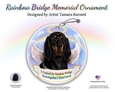 Coonhound Memorial Ornament - click for more breed colors