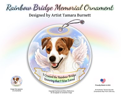 Jack Russell Terrier Rainbow Bridge Memorial Ornament - click for breed options