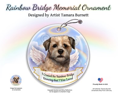 Border Terrier Rainbow Bridge Memorial Ornament