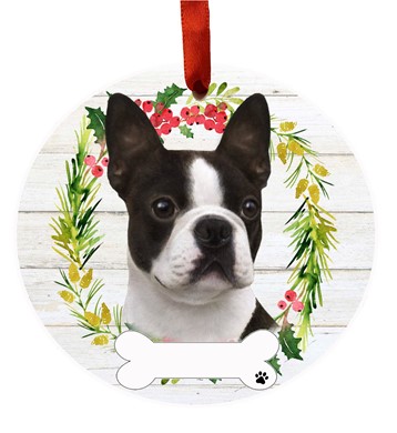 Boston Terrier Christmas Ornament - click for more options