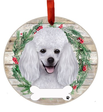 Poodle Christmas Ornament- click for more breed colors