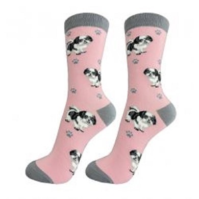 Shih Tzu-Black and White-Socks