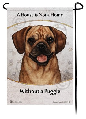 Puggle House is Not a Home Garden Flag- click for more breed colors