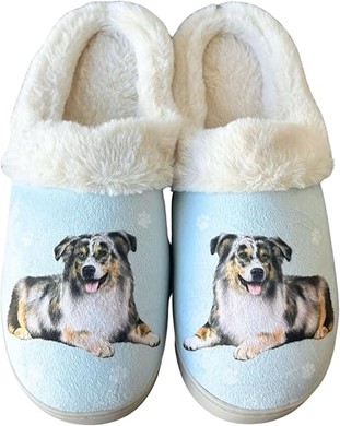 Australian Shepherd Snuggs Memory Foam Slippers
