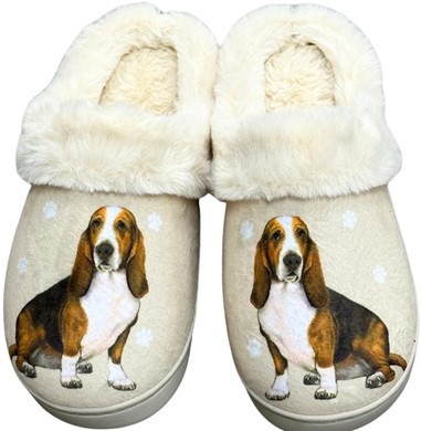 Basset Hound Snuggs Memory Foam Slippers