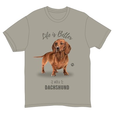 Life is Better with a Red Dachshund T-Shirt