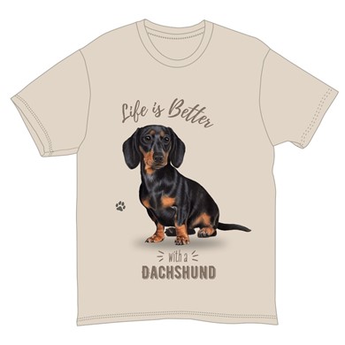 Life is Better with a Black Dachshund T-Shirt