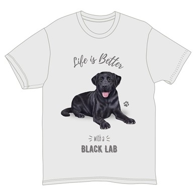 Life is Better with a Black Labrador Retriever T-Shirt